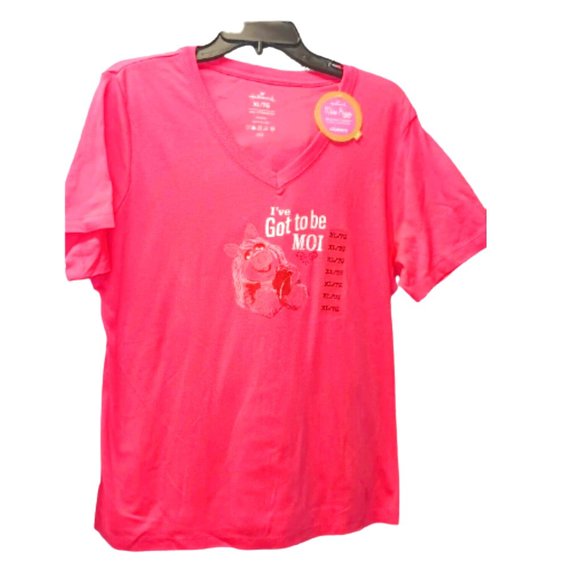 Sesame Street I've Got To Moi Miss Piggy Ladies Tee Shirt Sz XL Hallmark Orange - Picture 3 of 3